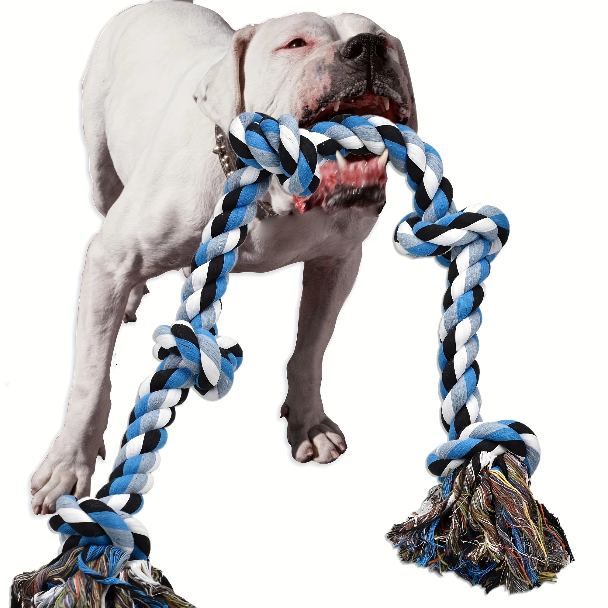 1pc Heavy-Duty Dog Rope Toy with Teeth Cleaning & Chewing - Extra Long Rope -Durable Chew Toy for Teeth Cleaning dog accessories
