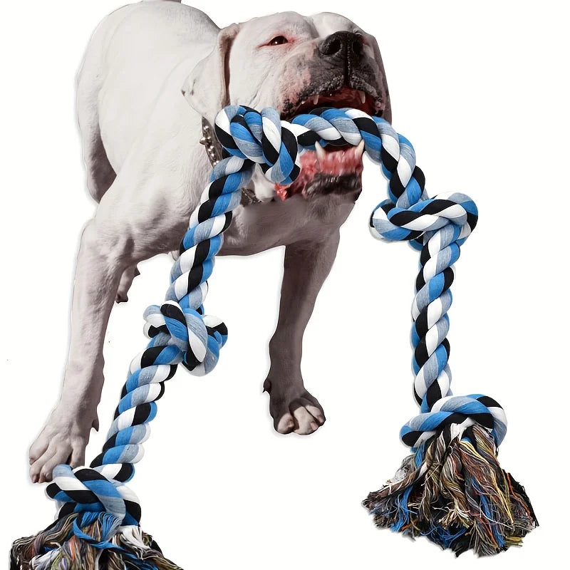 1pc Heavy-Duty Dog Rope Toy with Teeth Cleaning & Chewing - Extra Long Rope -Durable Chew Toy for Teeth Cleaning dog accessories